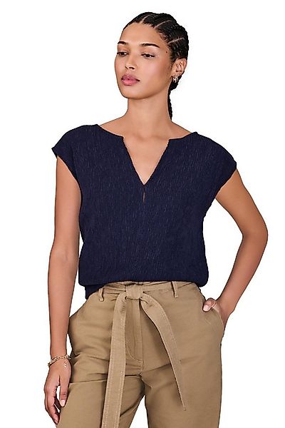 Next Kurzarmbluse Strukturiertes Kurzarmoberteil mit Kerbausschnitt (1-tlg) günstig online kaufen