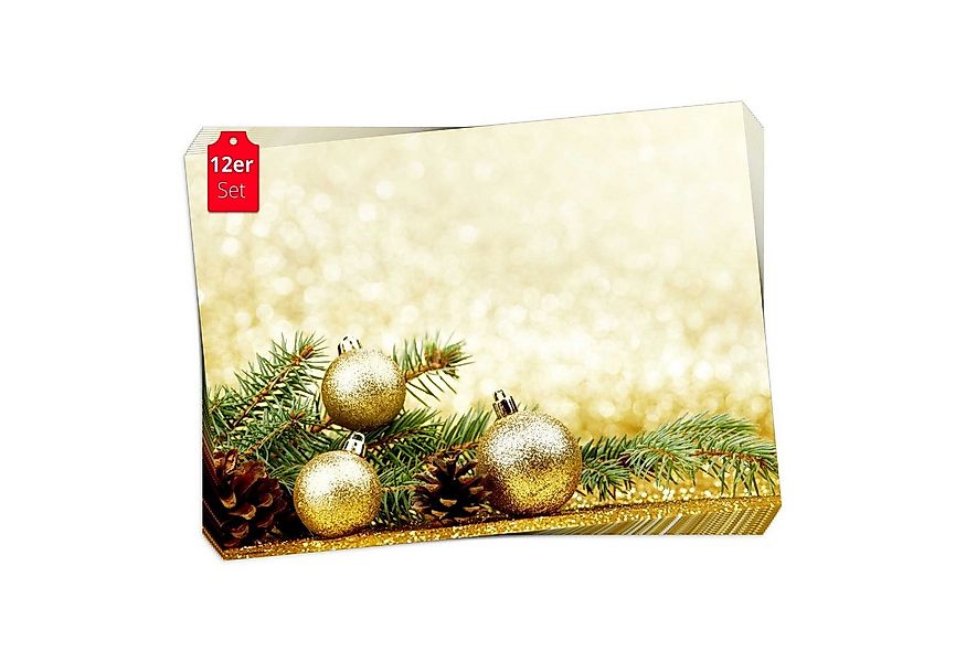 Tischsetmacher Platzset Tischsets I Platzsets - Weihnachten - Goldene Chris günstig online kaufen