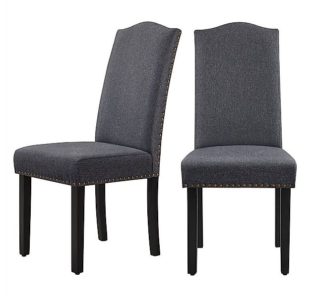 Yaheetech Esszimmerstuhl, 2er Set Küchenstuhl mit Hoher Rückenlehne Polster günstig online kaufen