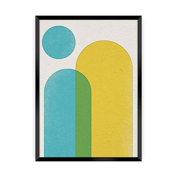 Poster Abstract Shapes II, 50 x70 cm, Ramka: Czarna günstig online kaufen