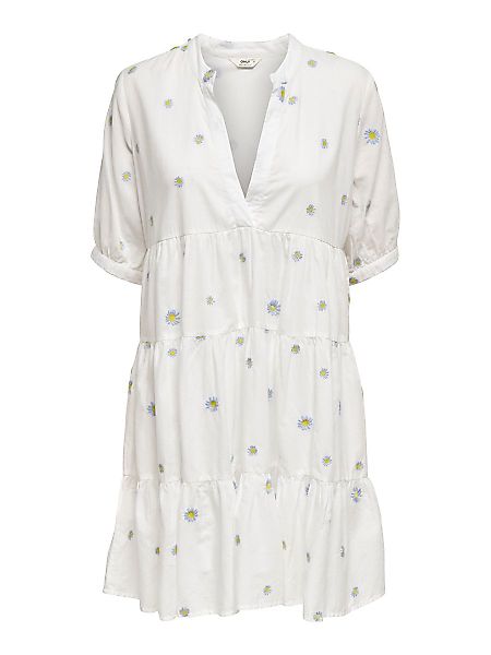 ONLY Besticktes V-ausschnitt- Kleid Damen White günstig online kaufen