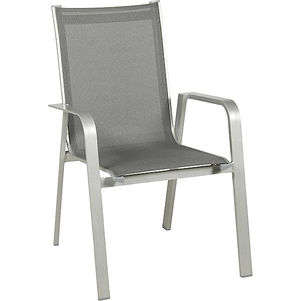 Acamp Set 4x Stapelsessel Urban 54 cm x 60 cm x 82 cm Platin-Graphit günstig online kaufen