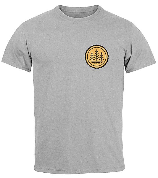 Neverless Print-Shirt Herren T-Shirt Wald Bäume günstig online kaufen
