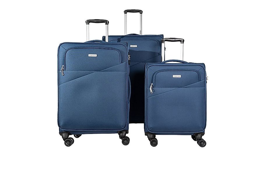 Crosstravel Kofferset Madison, 4 Rollen, (3 tlg., Weichgepäck Trolley Set), günstig online kaufen