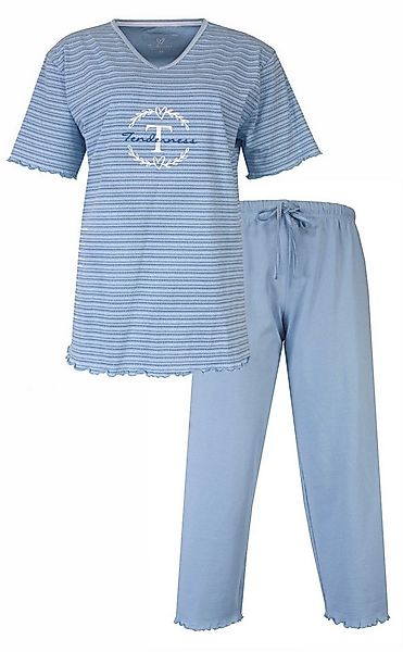 Tenderness Schlafanzug Damen Pyjama kurzer Arm (2 tlg) Baumwolle günstig online kaufen