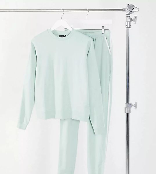 ASOS DESIGN – Tall – Trainingsanzug aus Bio-Baumwolle mit Sweatshirt/Basic- günstig online kaufen