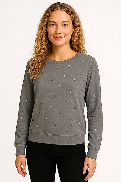Vero Moda Rundhalspullover VMGLORY PEARL LS O-NECK PULLOVER BOO günstig online kaufen