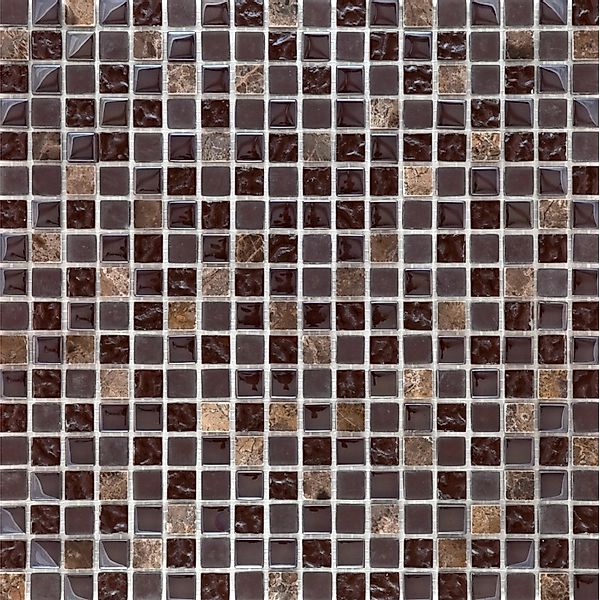 Mosaikmatte Glas Naturstein Steel 30 cm x 30 cm günstig online kaufen