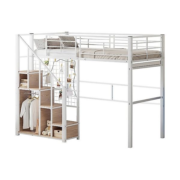 OKWISH Kinderbett Hochbett Eisenbett Hochbett (mit Sicherheitsleiter, Kinde günstig online kaufen