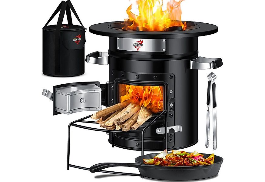 KESSER Feuerstelle, Raketenofen aus Gusseisen mit Tragetasche Dutch Oven BB günstig online kaufen