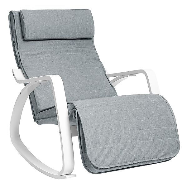 SONGMICS Schaukelsessel, Schaukelstuhl, Relaxsessel, Verstellbarer Fußstütz günstig online kaufen