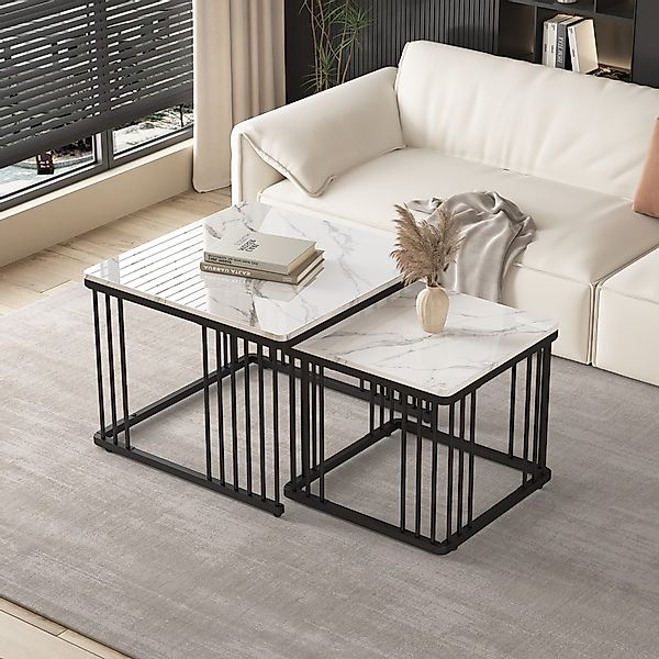 STILVORA Couchtisch mit Hochglanz,2er-Set Wohnzimmertisch Sofatisch günstig online kaufen