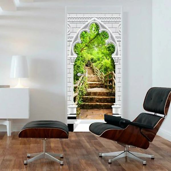artgeist Türtapete Photo wallpaper - Gothic arch and stone staircase I mehr günstig online kaufen