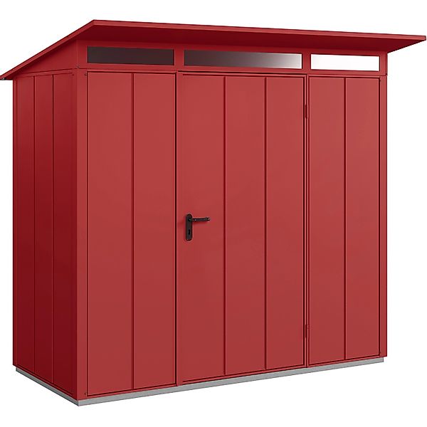 Hörmann Gerätehaus Elegant mit Pultdach Typ 1 RAL3004 Purpurrot Einzeltür günstig online kaufen