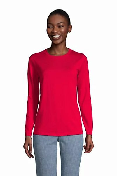 Supima-Shirt, Langarm, Damen, Größe: S Normal, Rot, Baumwolle, by Lands' En günstig online kaufen