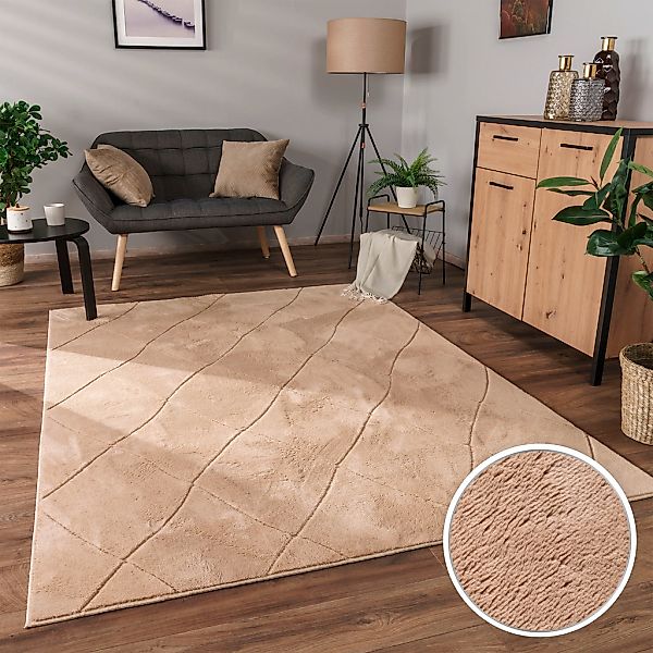 Paco Home Teppich "Utrecht 641" rechteckig 4 mm Höhe Kurzflor, Uni Farben, günstig online kaufen