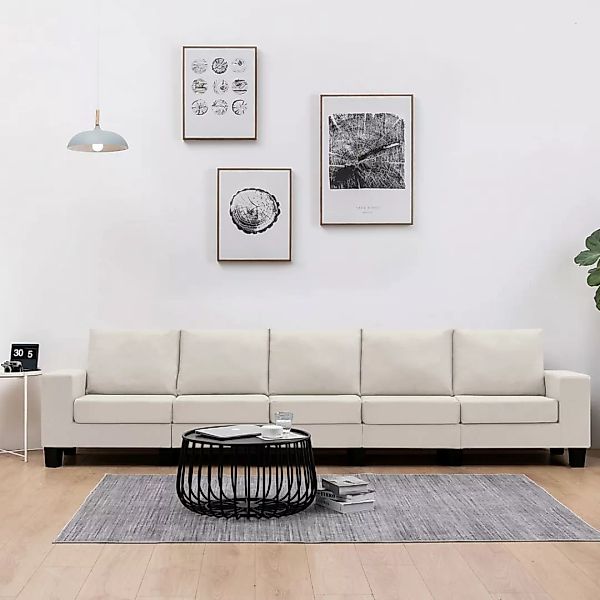 5-sitzer-sofa Creme Stoff günstig online kaufen