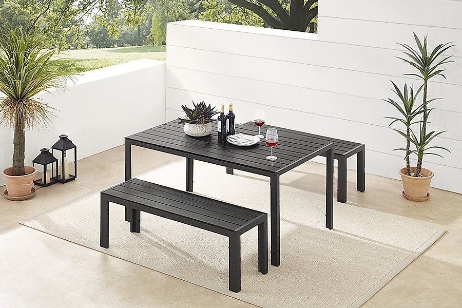riess-ambiente Gartentisch DESIGNO 150cm anthrazit / schwarz (Einzelartikel günstig online kaufen