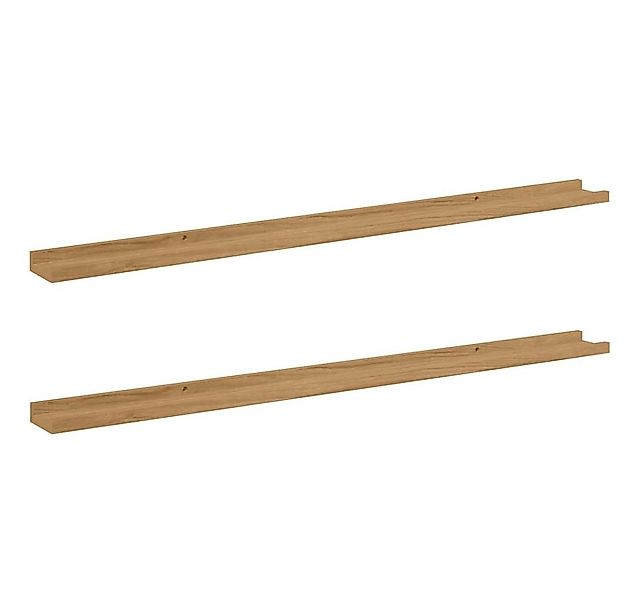 vidaXL Regal Wandregal mit Regal 2 pcs Braun 115 x 9 x 3 cm Holzwerkstoff, günstig online kaufen