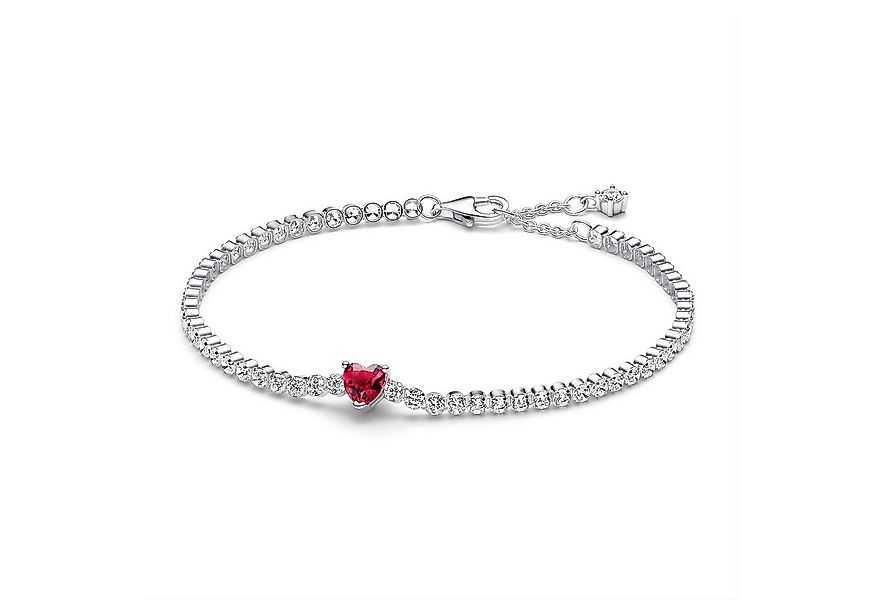 Pandora Tennisarmband Damen-TennisRotes Funkelndes Silber günstig online kaufen