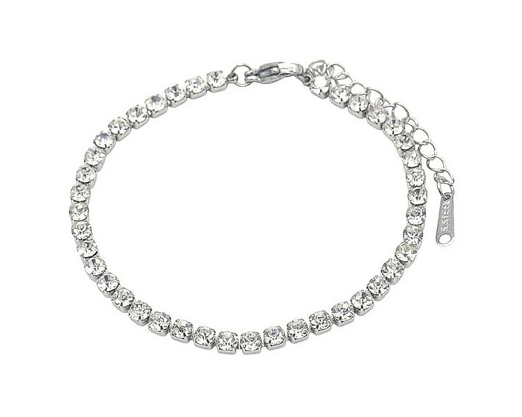 KARMA Tennisarmband Damen Kristall Armband verstellbar Silber oder Gold Kri günstig online kaufen