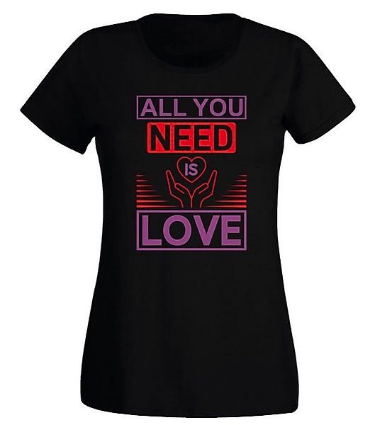 G-graphics T-Shirt Damen T-Shirt - All you need is love Slim-fit, mit Front günstig online kaufen