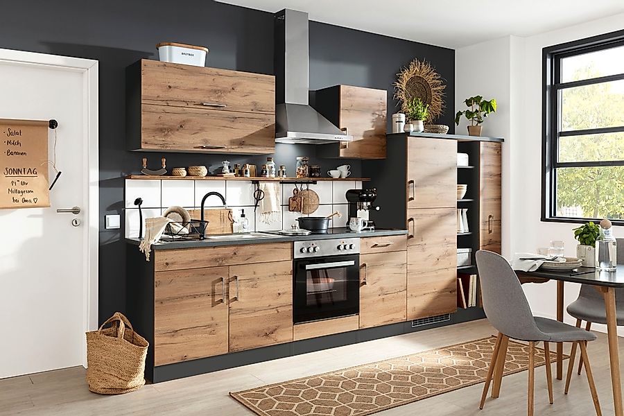 KOCHSTATION Küchenzeile »KS-Colmar« mit E-Geräten, Breite 330 cm günstig online kaufen