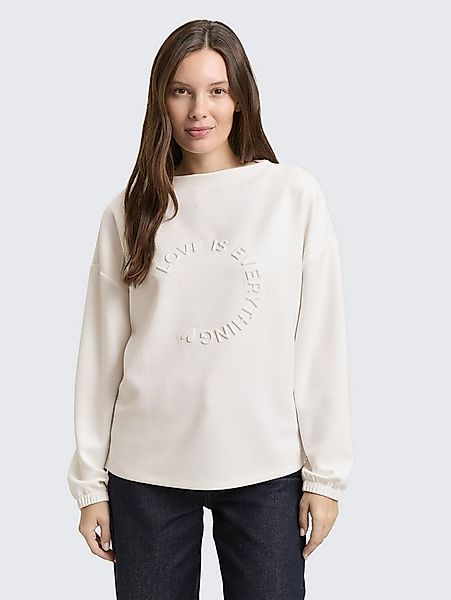 TOM TAILOR Langarmshirt T-Shirt Scuba Langarmshirt mit 3D-Print günstig online kaufen