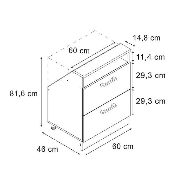 Vicco Unterschrank R-Line, Anthrazit Hochglanz/Goldkraft Eiche, günstig online kaufen