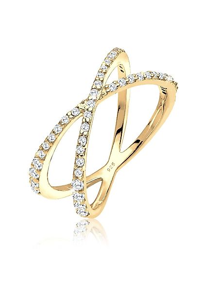 Elli Fingerring Silberring Kreuz mit Zirkonia günstig online kaufen