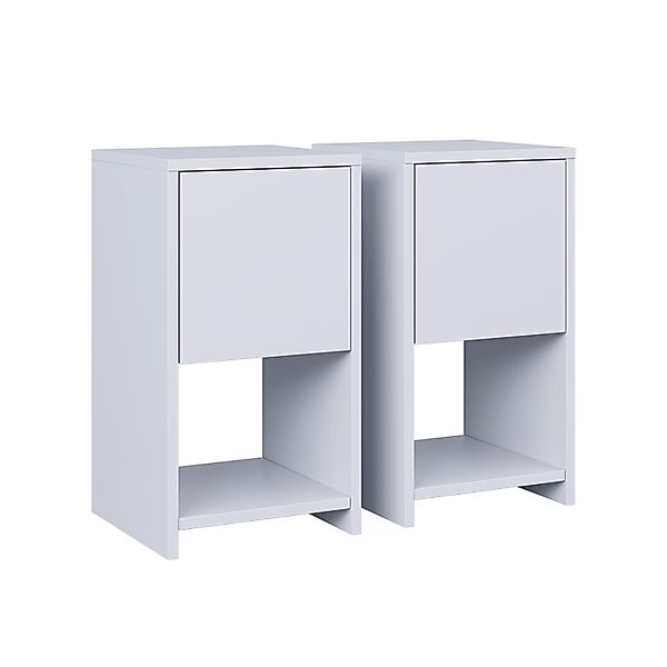 Vicco Nachttisch Evo Weiß 30 x 55 2er Set günstig online kaufen