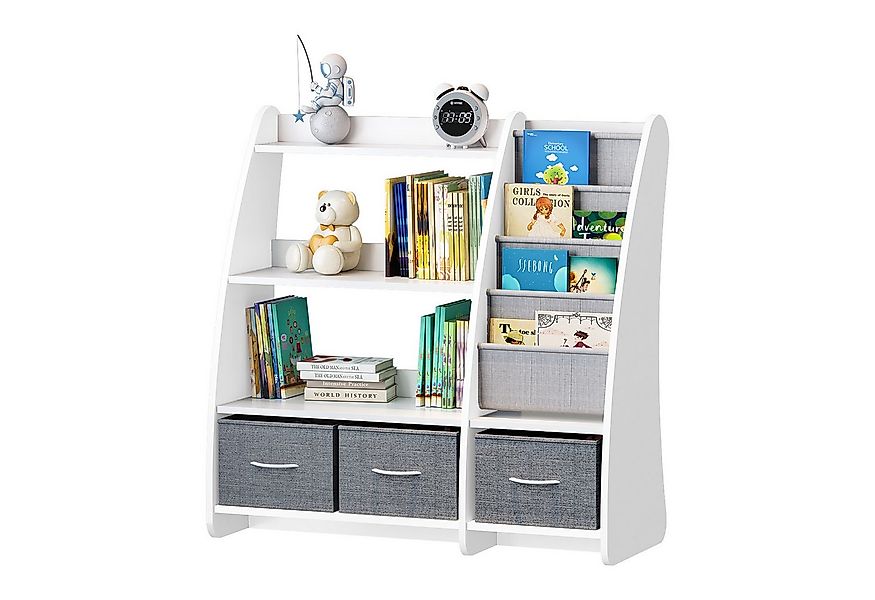 radelldar Spielzeugtruhe Kinderregal Bücherregal, mit 3 Aufbewahrungsboxen günstig online kaufen
