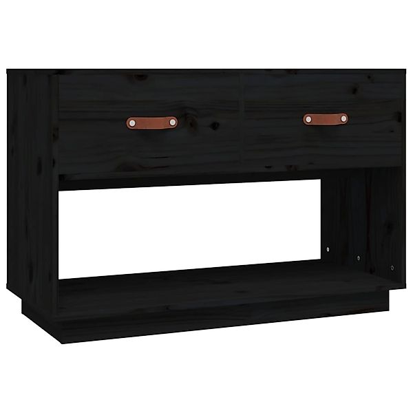 Vidaxl Tv-schrank Schwarz 90x40x60 Cm Massivholz Kiefer günstig online kaufen