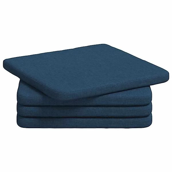vidaXL Sitzkissen 4 Stk Blau 40 x 40 x 3 cm Stoff 42015197 günstig online kaufen