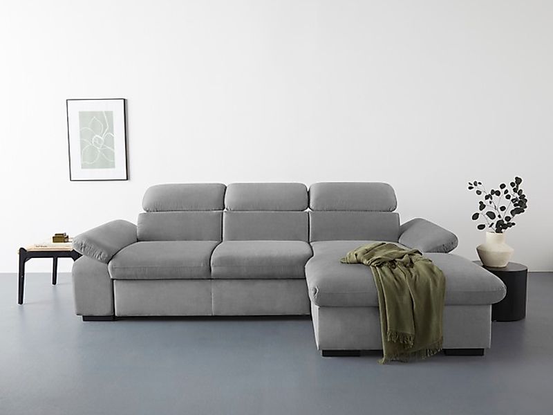 COTTA Ecksofa »Lola L-Form mit Kopfteilfunktion & Hocker«, (Set, mit Hocker günstig online kaufen