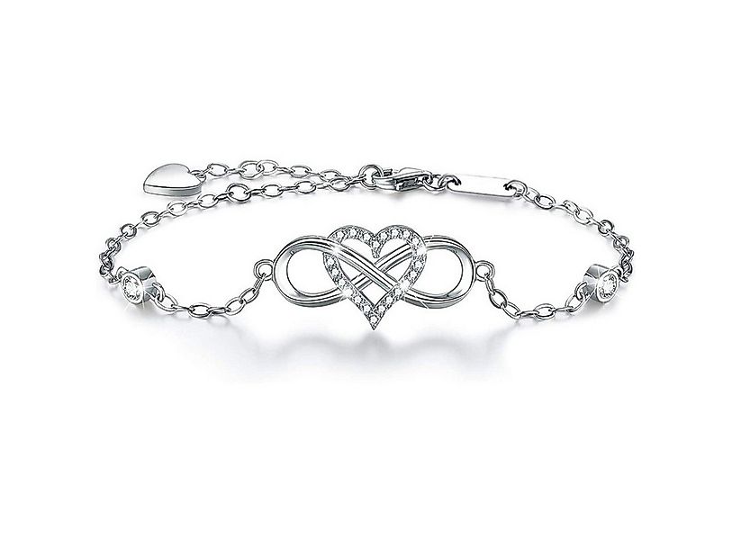 KARMA Silberarmband Damen Silber 925 Herz und Infinity Symbol mit Zirkonia- günstig online kaufen