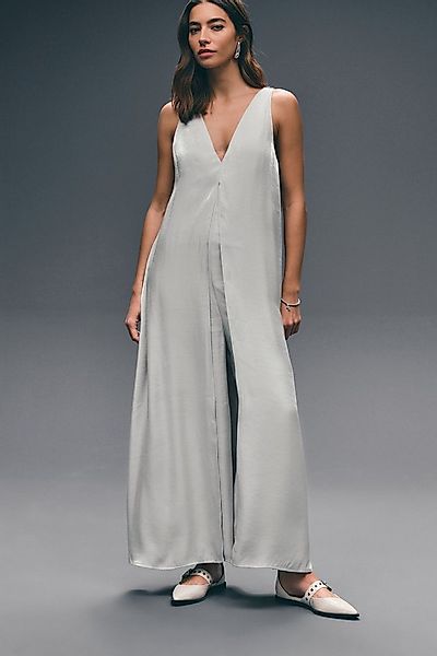 Next Jumpsuit Metallic-Jumpsuit mit weitem Bein und V-Ausschnitt (1-tlg) günstig online kaufen