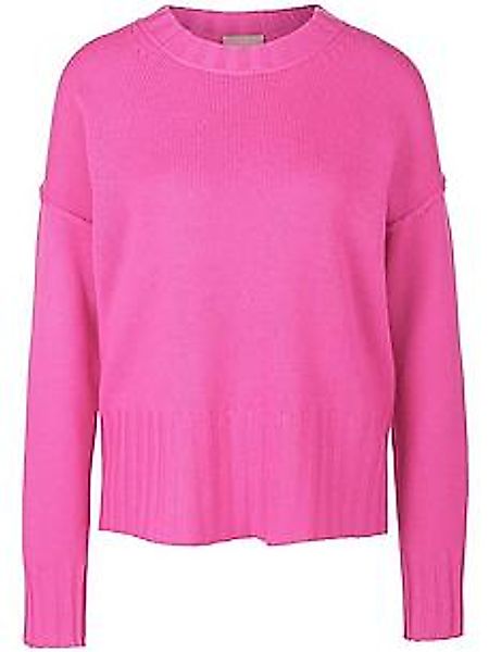 Rundhals-Pullover aus Schurwolle und Kaschmir Peter Hahn pink günstig online kaufen