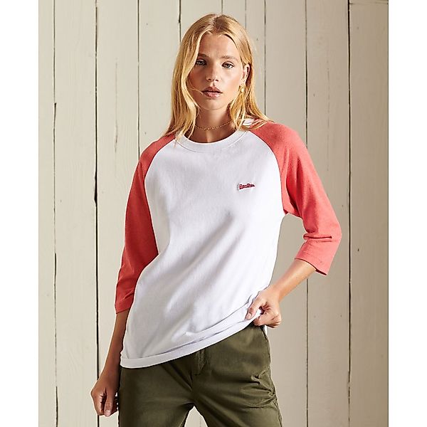 Superdry Vintage Baseball Langarm-t-shirt XL Optic / Coral Reef Marl günstig online kaufen