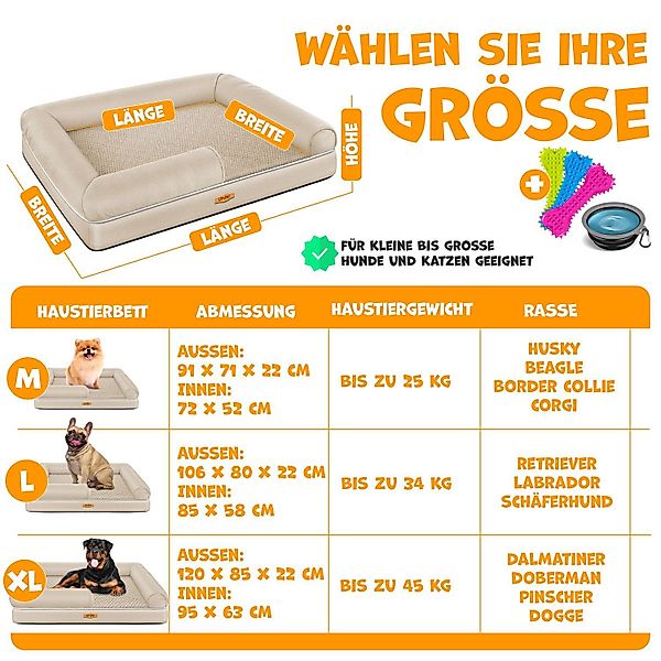 Lovpet Tierbett, Orthopädisches Hundebett Hundekissen Hundekorb günstig online kaufen