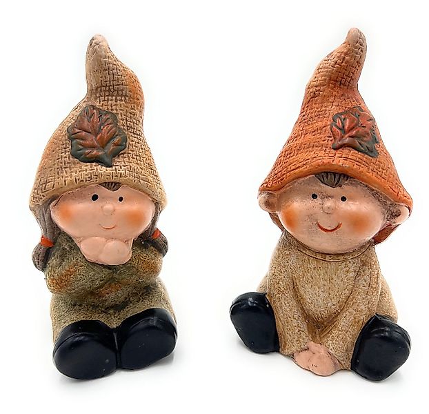 Dragimex Dekofigur Sitzende Herbstkinder aus Terrakotta – 2er Set für herbs günstig online kaufen
