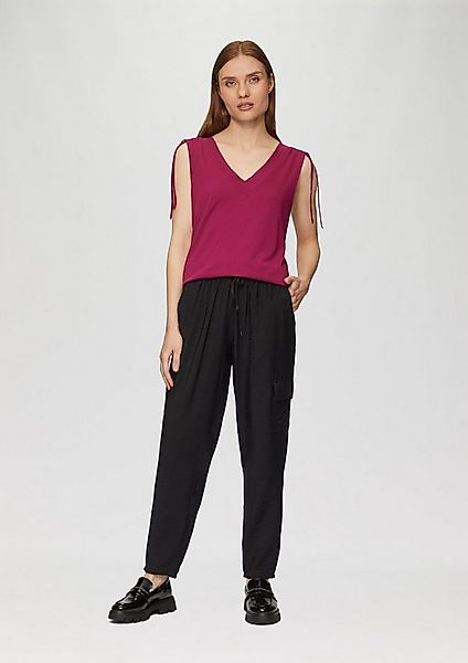 s.Oliver Chinos Hose Jogpants aus strukturierter Viskose mit Cargotasche günstig online kaufen