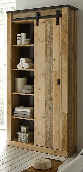 Furn.Design Hochschrank Stove (Badschrank Used Wood Design, 93 x 201 cm) mi günstig online kaufen
