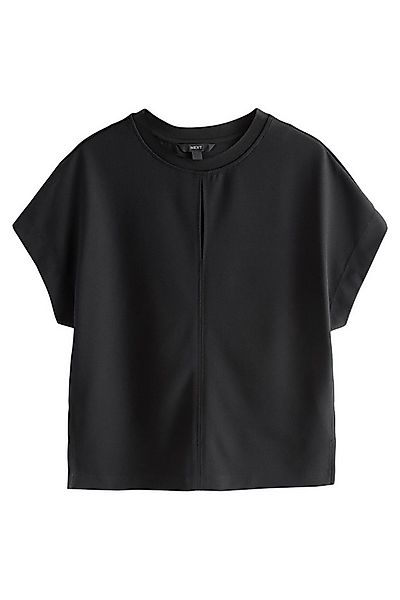 Next Kurzarmbluse Oberteil mit Rundhalsausschnitt und Schlüsselloch (1-tlg) günstig online kaufen