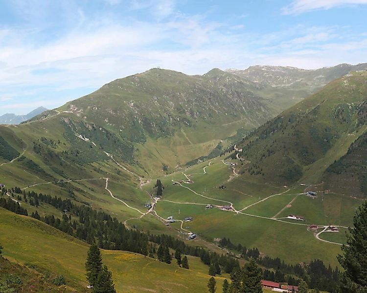 Fototapete "Talblick Alpen" 4,00x2,50 m / Glattvlies Brillant günstig online kaufen