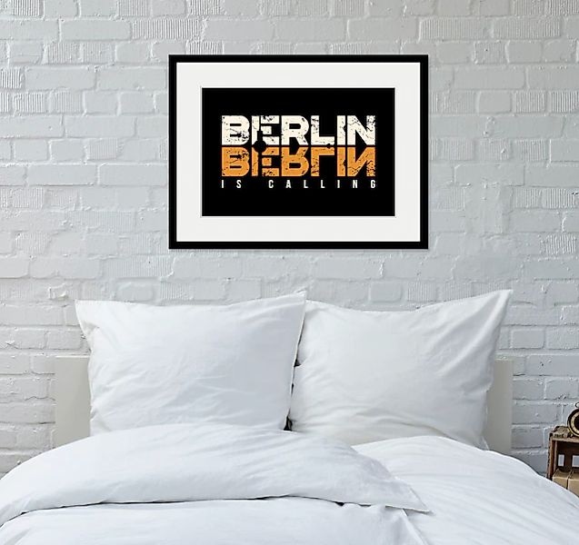 queence Bild »BERLIN IS CALLING«, Städte-Stadt-Deutschland-Gebäude-Schriftz günstig online kaufen