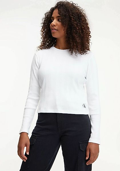 Calvin Klein Jeans Langarmshirt "BADGE RIB BABY TEE LONG SLEEVE" günstig online kaufen