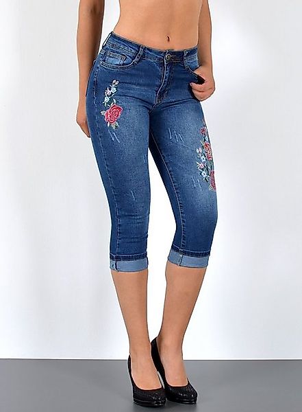 ESRA Caprijeans Damen 3/4 Jeans Hüftjeans günstig online kaufen