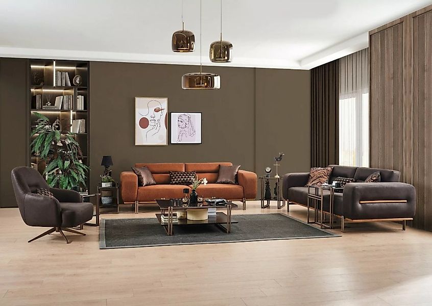Villa Möbel Polstergarnitur KRONOS METAL, (Set, 2-tlg), Hand Made Qualtiy, günstig online kaufen