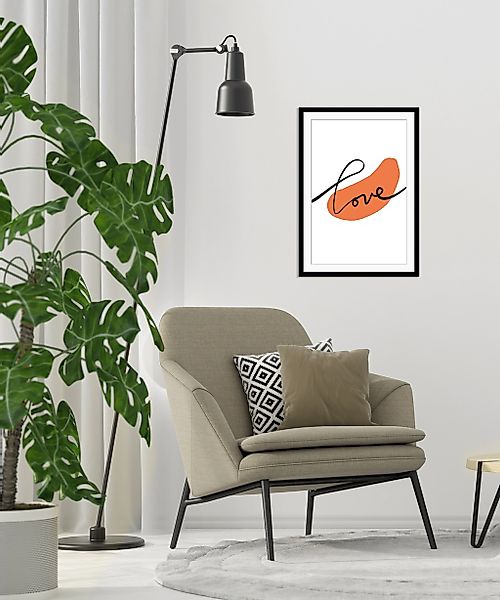 queence Bild »Liebe«, Abstrakt-Schriftzug, HD Premium Poster-Druck inkl. Ho günstig online kaufen